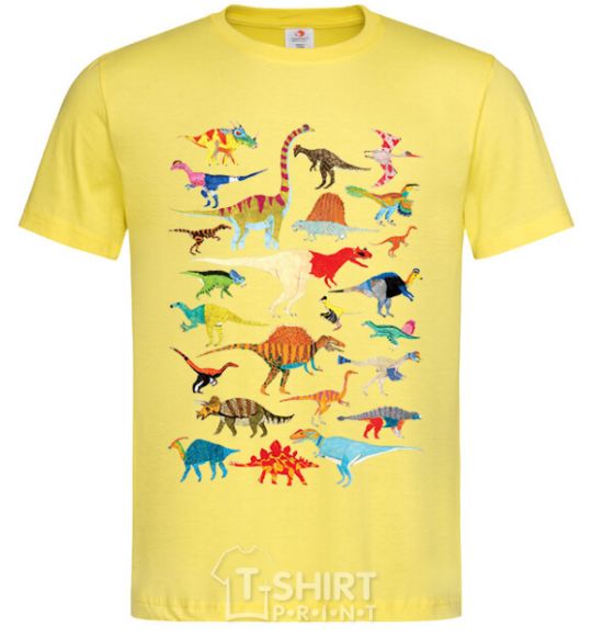 Men's T-Shirt Multicolor dinos cornsilk фото