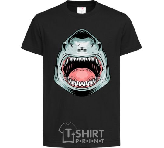 Детская футболка Angry Shark Черный фото