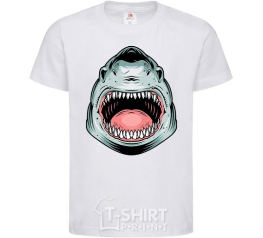 Детская футболка Angry Shark Белый фото