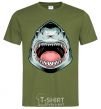 Men's T-Shirt Angry Shark millennial-khaki фото