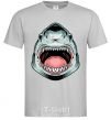 Men's T-Shirt Angry Shark grey фото