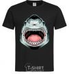 Men's T-Shirt Angry Shark black фото