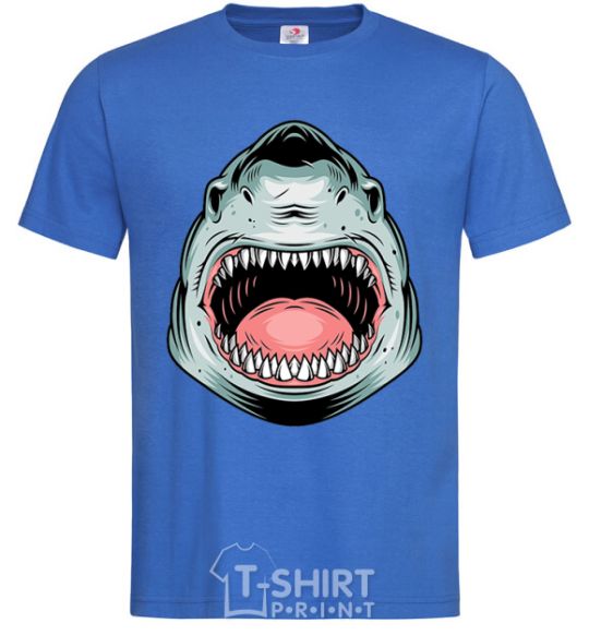 Men's T-Shirt Angry Shark royal-blue фото