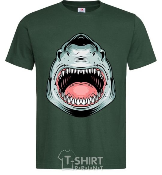 Men's T-Shirt Angry Shark bottle-green фото