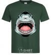 Men's T-Shirt Angry Shark bottle-green фото