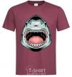 Men's T-Shirt Angry Shark burgundy фото