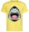 Men's T-Shirt Angry Shark cornsilk фото