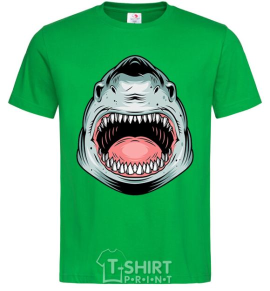 Men's T-Shirt Angry Shark kelly-green фото