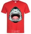 Men's T-Shirt Angry Shark red фото