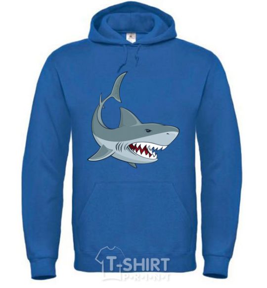 Men`s hoodie Gray shark royal фото