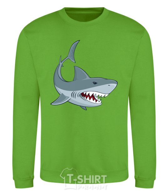 Sweatshirt Gray shark orchid-green фото