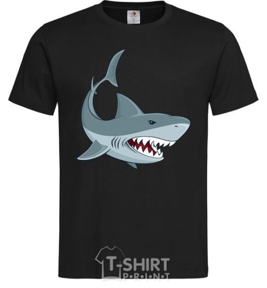 Men's T-Shirt Gray shark black фото