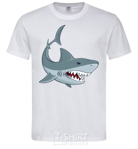 Men's T-Shirt Gray shark White фото