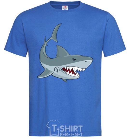 Men's T-Shirt Gray shark royal-blue фото