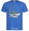 Men's T-Shirt Gray shark royal-blue фото