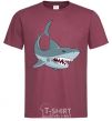 Men's T-Shirt Gray shark burgundy фото