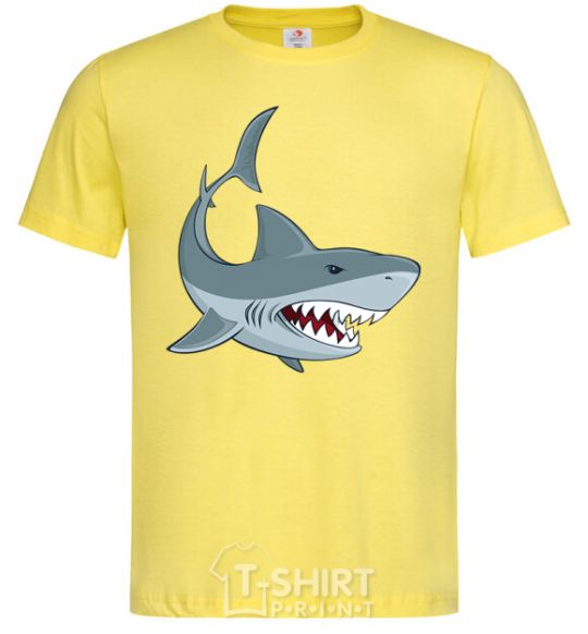 Men's T-Shirt Gray shark cornsilk фото