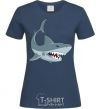 Women's T-shirt Gray shark navy-blue фото
