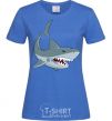 Women's T-shirt Gray shark royal-blue фото