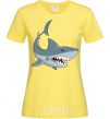 Women's T-shirt Gray shark cornsilk фото