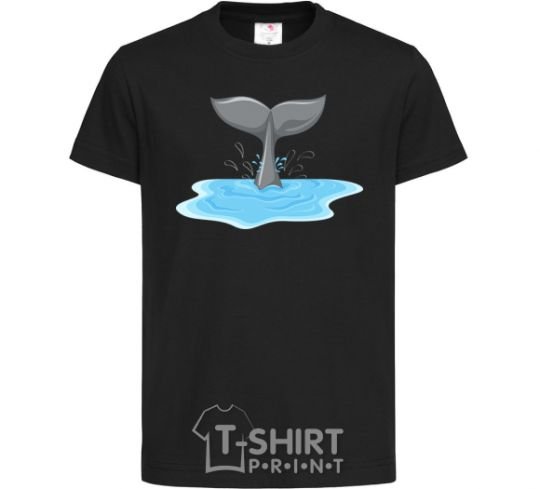 Детская футболка Хвост акулы Черный фото