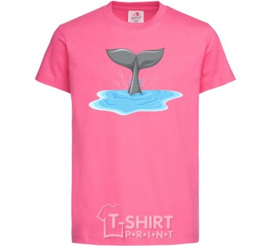 Детская футболка Хвост акулы Ярко-розовый фото