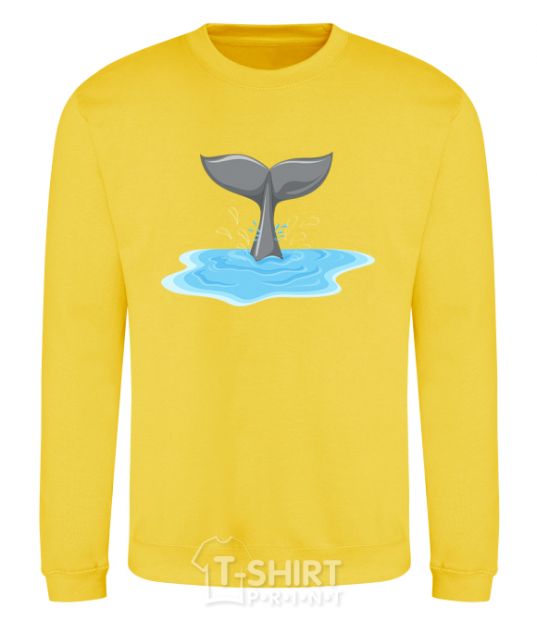 Sweatshirt Shark's tail yellow фото