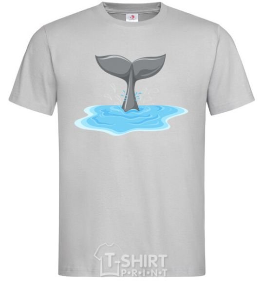 Men's T-Shirt Shark's tail grey фото