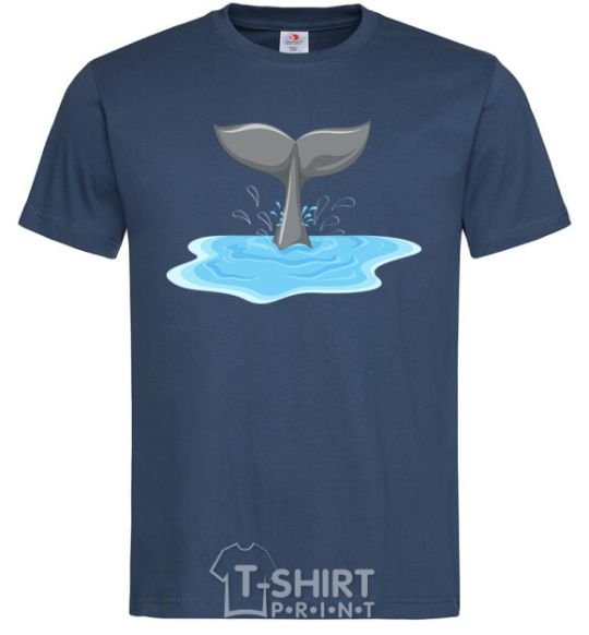 Мужская футболка Хвост акулы Темно-синий фото