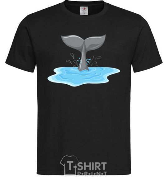 Мужская футболка Хвост акулы Черный фото