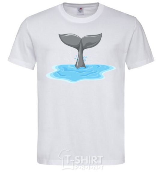 Мужская футболка Хвост акулы Белый фото
