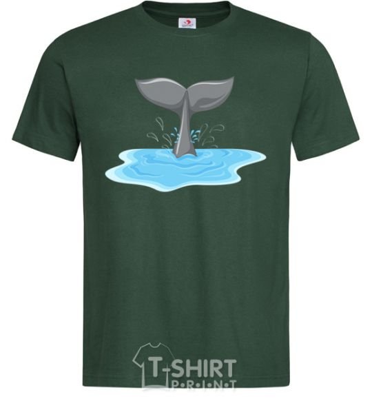 Мужская футболка Хвост акулы Темно-зеленый фото