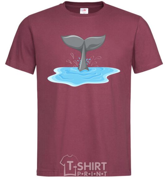 Men's T-Shirt Shark's tail burgundy фото