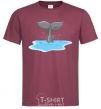 Men's T-Shirt Shark's tail burgundy фото