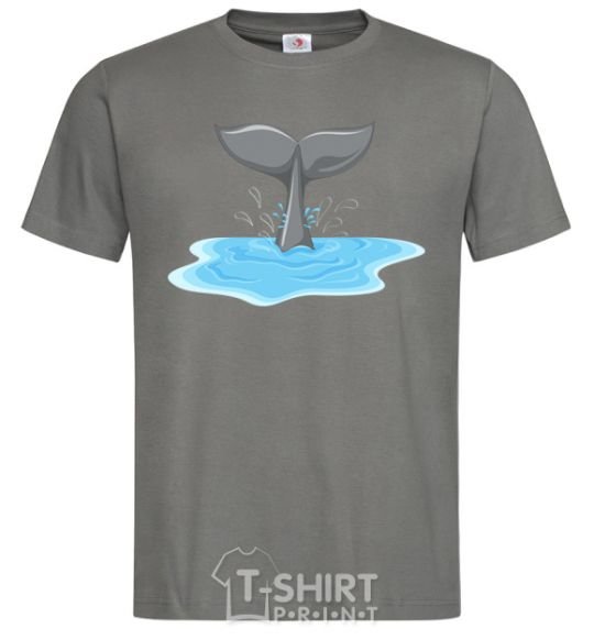 Men's T-Shirt Shark's tail dark-grey фото