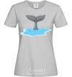 Women's T-shirt Shark's tail grey фото