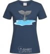 Women's T-shirt Shark's tail navy-blue фото