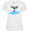 Women's T-shirt Shark's tail White фото