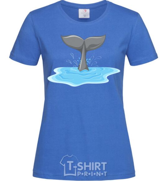 Women's T-shirt Shark's tail royal-blue фото