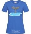 Women's T-shirt Shark's tail royal-blue фото