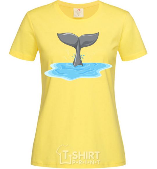 Women's T-shirt Shark's tail cornsilk фото