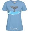 Women's T-shirt Shark's tail sky-blue фото