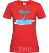 Women's T-shirt Shark's tail red фото