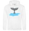 Men`s hoodie Shark's tail White фото