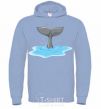 Men`s hoodie Shark's tail sky-blue фото