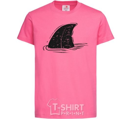 Детская футболка Плавник акулы Ярко-розовый фото