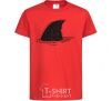 Детская футболка Плавник акулы Красный фото