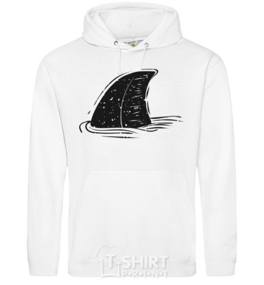 Men`s hoodie Shark fin White фото