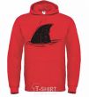 Men`s hoodie Shark fin bright-red фото
