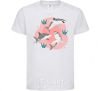 Kids T-shirt Sharks in pink White фото